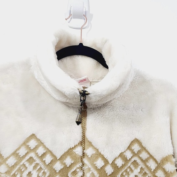 Milton Funwear Unisex Full Zip Fleece Jacket Cream Beige Mens Womens Size S - Picture 5 of 14